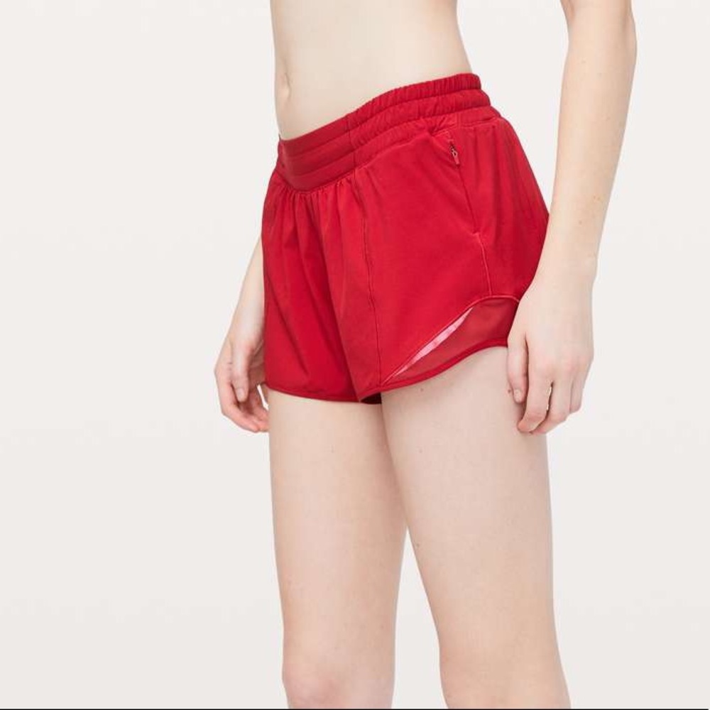 Red Lululemon Hotty Hot Short Long